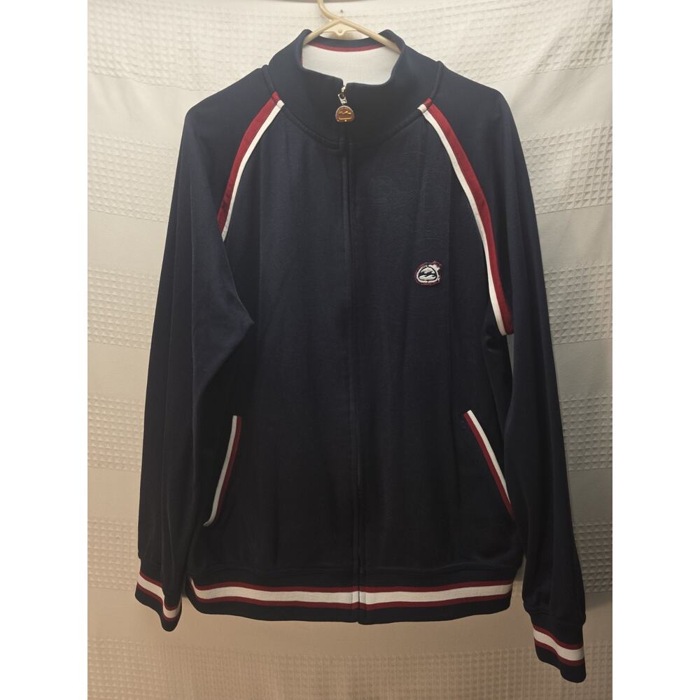 Bilabong Full Zip Jacket Womens Size XL Red White Blue Long Sleeve Pockets 6904